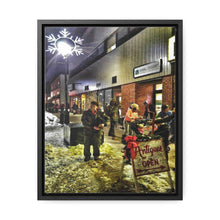 Load image into Gallery viewer, Old Town Christmas Walk - Old Fashioned Christmas - Festive Art Photography - Oil Sketch on Canvas | Gallery Canvas Wraps, Vertical Frame
