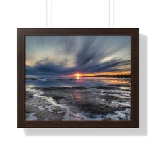 Load image into Gallery viewer, Psychedelic Sunset - Sunset Photography - Spring Thaw Art - Photographic Print - Framed Horizontal Poster
