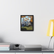 Load image into Gallery viewer, Presbyterian Church Oil Print - Old Gothic Architecture - Fine Art - Oil Sketch on Canvas | Gallery Canvas Wraps, Vertical Frame
