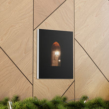 Load image into Gallery viewer, Medieval Style Lantern - Winter Cathedral - Oil Sketch on Canvas | Canvas Gallery Wraps
