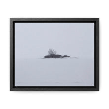 Load image into Gallery viewer, Nordic Snowy Island - Snowfall Photography - Oil Sketch on Canvas | Gallery Canvas Wraps, Horizontal Frame
