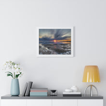 Load image into Gallery viewer, Psychedelic Sunset - Sunset Photography - Spring Thaw Art - Photographic Print - Framed Horizontal Poster
