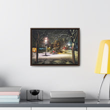 Load image into Gallery viewer, Old Town Square - Christmas Art - Festive Photography - Oil Sketch on Canvas | Gallery Canvas Wraps, Horizontal Frame
