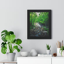 Load image into Gallery viewer, Majestic Northern Waterfall - Canadian Wilderness - Photographic Art - Framed Vertical Poster
