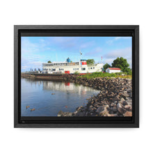 Load image into Gallery viewer, Old Nordic Boat - Ducks and Waterfront - Northern Ontario Photography - Gallery Canvas Wraps, Horizontal Frame
