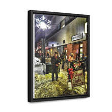 Load image into Gallery viewer, Old Town Christmas Walk - Old Fashioned Christmas - Festive Art Photography - Oil Sketch on Canvas | Gallery Canvas Wraps, Vertical Frame
