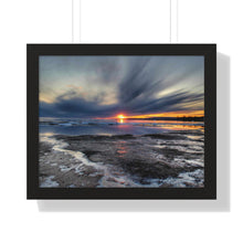 Load image into Gallery viewer, Psychedelic Sunset - Sunset Photography - Spring Thaw Art - Photographic Print - Framed Horizontal Poster
