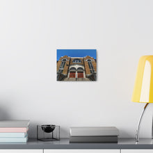 Load image into Gallery viewer, Kensington Market Synagogue - Bird Photo - Judaism Jewish Life - Oil Sketch | Vertical Framed Premium Canvas Gallery Wraps
