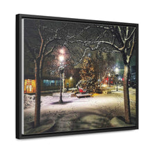 Load image into Gallery viewer, Old Town Square - Christmas Art - Festive Photography - Oil Sketch on Canvas | Gallery Canvas Wraps, Horizontal Frame
