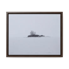 Load image into Gallery viewer, Nordic Snowy Island - Snowfall Photography - Oil Sketch on Canvas | Gallery Canvas Wraps, Horizontal Frame
