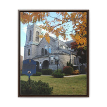 Load image into Gallery viewer, Presbyterian Church Oil Print - Old Gothic Architecture - Fine Art - Oil Sketch on Canvas | Gallery Canvas Wraps, Vertical Frame
