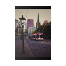 Load image into Gallery viewer, Old Toronto Street Scene - Urban Photography - Streetcar Photography - Matte Canvas, Stretched, 0.75&quot;
