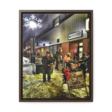 Load image into Gallery viewer, Old Town Christmas Walk - Old Fashioned Christmas - Festive Art Photography - Oil Sketch on Canvas | Gallery Canvas Wraps, Vertical Frame
