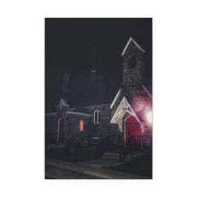 Load image into Gallery viewer, Germanic Gothic Cathedral - Night Photography - Oil Sketch On Canvas - Canvas Gallery Wraps
