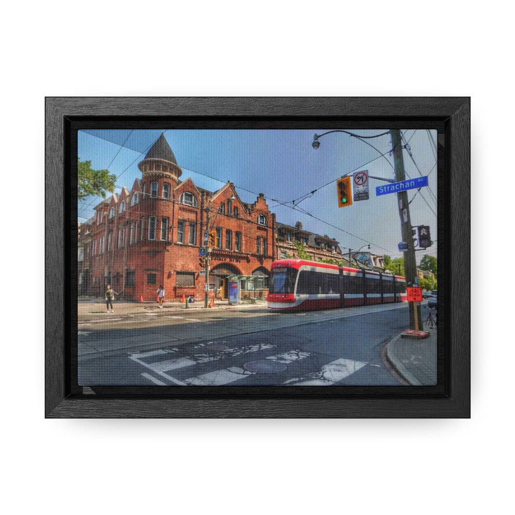 TTC Streetcar - Old Toronto - Old Architecture Photography - Oil Sketch on Canvas | Gallery Canvas Wraps, Horizontal Frame