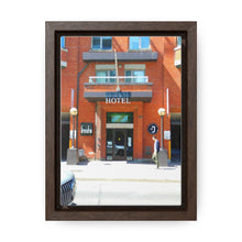 Load image into Gallery viewer, HOTEL - Toronto Architecture Photography - Oil Sketch on Canvas | Gallery Canvas Wraps, Vertical Frame
