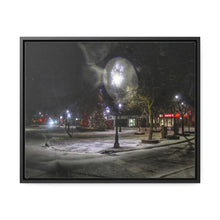 Load image into Gallery viewer, Old Town Square - Christmas Art - Festive Photography - Oil Sketch on Canvas | Gallery Canvas Wraps, Horizontal Frame
