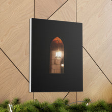 Load image into Gallery viewer, Medieval Style Lantern - Winter Cathedral - Oil Sketch on Canvas | Canvas Gallery Wraps
