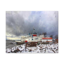 Load image into Gallery viewer, Ahoy Steamship Anchor - Maritime Photography - Nordic Winter Art - Oil Sketch on Canvas | Canvas Gallery Wraps
