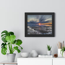 Load image into Gallery viewer, Psychedelic Sunset - Sunset Photography - Spring Thaw Art - Photographic Print - Framed Horizontal Poster
