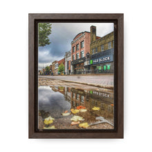 Load image into Gallery viewer, Autumn Small Town - October Main Street - Oil Sketch on Canvas | Gallery Canvas Wraps, Vertical Frame
