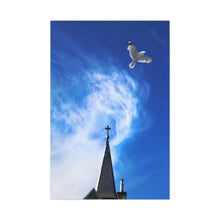 Load image into Gallery viewer, Church Steeple Art - Bird and Church - Uplifting Photography - Canvas Gallery Wraps
