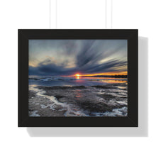 Load image into Gallery viewer, Psychedelic Sunset - Sunset Photography - Spring Thaw Art - Photographic Print - Framed Horizontal Poster
