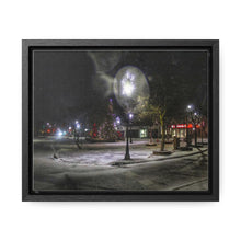 Load image into Gallery viewer, Old Town Square - Christmas Art - Festive Photography - Oil Sketch on Canvas | Gallery Canvas Wraps, Horizontal Frame
