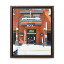 Load image into Gallery viewer, HOTEL - Toronto Architecture Photography - Oil Sketch on Canvas | Gallery Canvas Wraps, Vertical Frame
