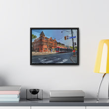 Load image into Gallery viewer, TTC Streetcar - Old Toronto - Old Architecture Photography - Oil Sketch on Canvas | Gallery Canvas Wraps, Horizontal Frame
