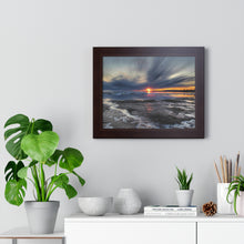 Load image into Gallery viewer, Psychedelic Sunset - Sunset Photography - Spring Thaw Art - Photographic Print - Framed Horizontal Poster
