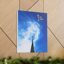 Load image into Gallery viewer, Church Steeple Art - Bird and Church - Uplifting Photography - Canvas Gallery Wraps
