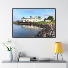 Load image into Gallery viewer, Old Nordic Boat - Ducks and Waterfront - Northern Ontario Photography - Gallery Canvas Wraps, Horizontal Frame
