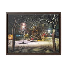 Load image into Gallery viewer, Old Town Square - Christmas Art - Festive Photography - Oil Sketch on Canvas | Gallery Canvas Wraps, Horizontal Frame
