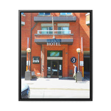 Load image into Gallery viewer, HOTEL - Toronto Architecture Photography - Oil Sketch on Canvas | Gallery Canvas Wraps, Vertical Frame
