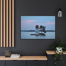 Load image into Gallery viewer, Mystic Northern Lighthouse - Nordic Photography - Photographic Art - Gallery Canvas Wraps, Horizontal Frame
