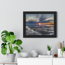 Load image into Gallery viewer, Psychedelic Sunset - Sunset Photography - Spring Thaw Art - Photographic Print - Framed Horizontal Poster
