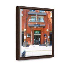 Load image into Gallery viewer, HOTEL - Toronto Architecture Photography - Oil Sketch on Canvas | Gallery Canvas Wraps, Vertical Frame
