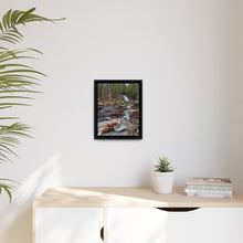 Load image into Gallery viewer, Pinecone Waterfall - Canadian Art - Nature Photography - Oil Sketch on Canvas | Matte Canvas, Black Frame
