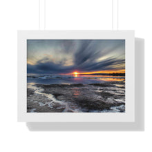 Load image into Gallery viewer, Psychedelic Sunset - Sunset Photography - Spring Thaw Art - Photographic Print - Framed Horizontal Poster
