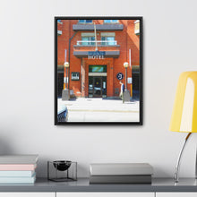 Load image into Gallery viewer, HOTEL - Toronto Architecture Photography - Oil Sketch on Canvas | Gallery Canvas Wraps, Vertical Frame
