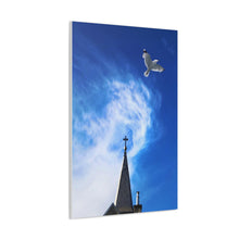 Load image into Gallery viewer, Church Steeple Art - Bird and Church - Uplifting Photography - Canvas Gallery Wraps
