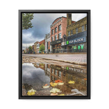 Load image into Gallery viewer, Autumn Small Town - October Main Street - Oil Sketch on Canvas | Gallery Canvas Wraps, Vertical Frame
