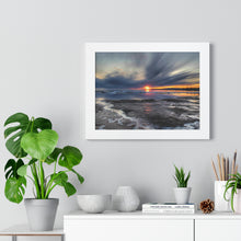 Load image into Gallery viewer, Psychedelic Sunset - Sunset Photography - Spring Thaw Art - Photographic Print - Framed Horizontal Poster
