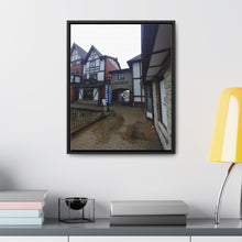 Load image into Gallery viewer, German Village Shopkeeper - Old World Style Scene - Oil Sketch on Canvas | Vertical Framed Premium Gallery Wrap Canvas
