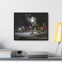 Load image into Gallery viewer, Old Town Square - Christmas Art - Festive Photography - Oil Sketch on Canvas | Gallery Canvas Wraps, Horizontal Frame
