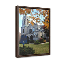 Load image into Gallery viewer, Presbyterian Church Oil Print - Old Gothic Architecture - Fine Art - Oil Sketch on Canvas | Gallery Canvas Wraps, Vertical Frame
