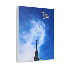 Load image into Gallery viewer, Church Steeple Art - Bird and Church - Uplifting Photography - Canvas Gallery Wraps
