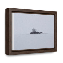 Load image into Gallery viewer, Nordic Snowy Island - Snowfall Photography - Oil Sketch on Canvas | Gallery Canvas Wraps, Horizontal Frame
