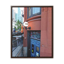 Load image into Gallery viewer, Pub Photo Art - British Pub Photography - Old Town Toronto - Oil Sketch on Canvas - Gallery Canvas Wraps, Vertical Frame
